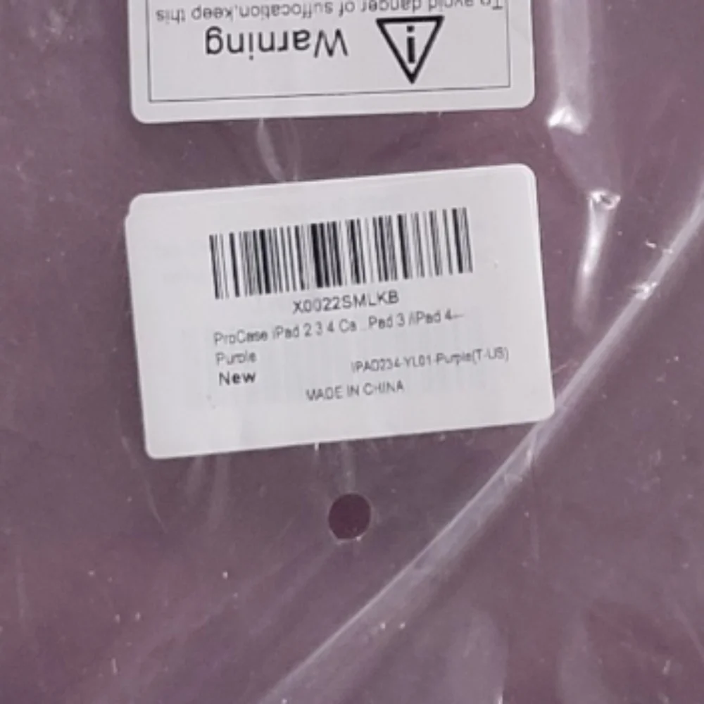 ProCase iPad 2 3 4 Purple Case Plastic Vinyl Trifold Stand